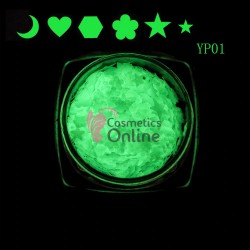 Decor pentru unghii NADP046KK Paiete Fosforescente YP01 Combinate